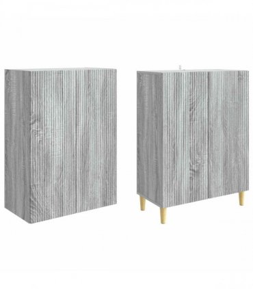 vidaXL Cabinet Set 2 pcs Grey Sonoma Engineered Wood