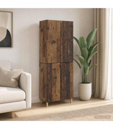 vidaXL Cabinet Set 2 pcs Old Wood Engineered Wood