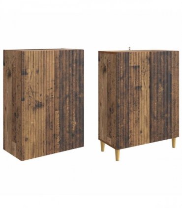 vidaXL Cabinet Set 2 pcs Old Wood Engineered Wood
