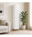 vidaXL Cabinet Set 2 pcs High Gloss White Engineered Wood