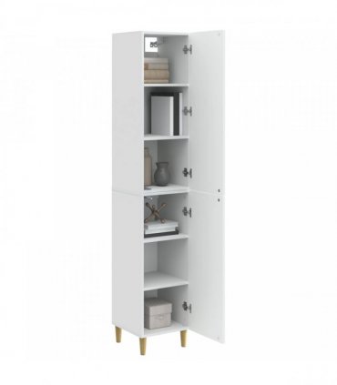 vidaXL Cabinet Set 2 pcs High Gloss White Engineered Wood