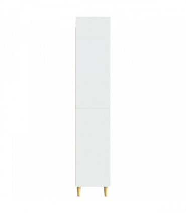 vidaXL Cabinet Set 2 pcs High Gloss White Engineered Wood