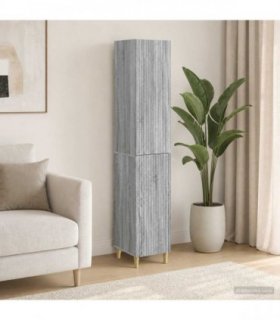 vidaXL Cabinet Set 2 pcs Grey Sonoma Engineered Wood