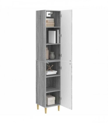 vidaXL Cabinet Set 2 pcs Grey Sonoma Engineered Wood