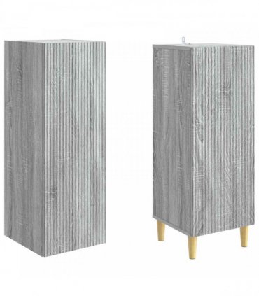 vidaXL Cabinet Set 2 pcs Grey Sonoma Engineered Wood