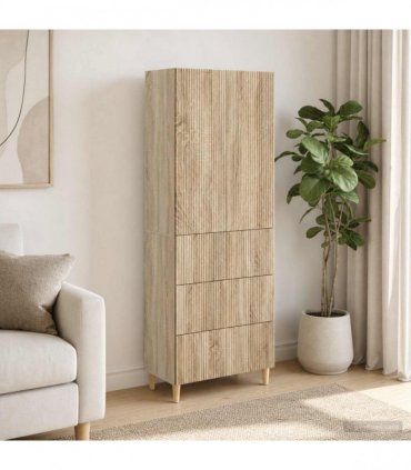 vidaXL Cabinet Set 2 pcs Sonoma Oak Engineered Wood