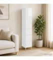 vidaXL Cabinet Set 2 pcs High Gloss White Engineered Wood