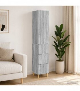 vidaXL Cabinet Set 2 pcs Grey Sonoma Engineered Wood