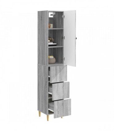 vidaXL Cabinet Set 2 pcs Grey Sonoma Engineered Wood
