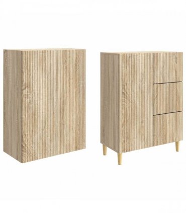 vidaXL Cabinet Set 2 pcs Sonoma Oak Engineered Wood