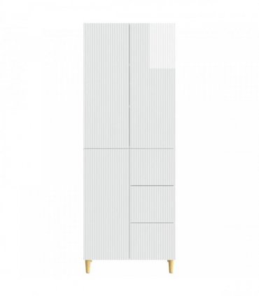 vidaXL Cabinet Set 2 pcs High Gloss White Engineered Wood