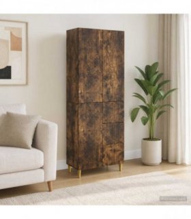 vidaXL Cabinet Set 2 pcs Smoked Oak Engineered Wood
