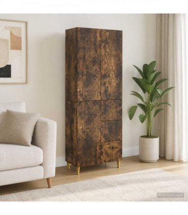 vidaXL Cabinet Set 2 pcs Smoked Oak Engineered Wood