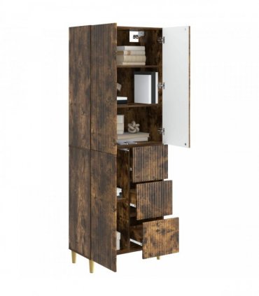 vidaXL Cabinet Set 2 pcs Smoked Oak Engineered Wood