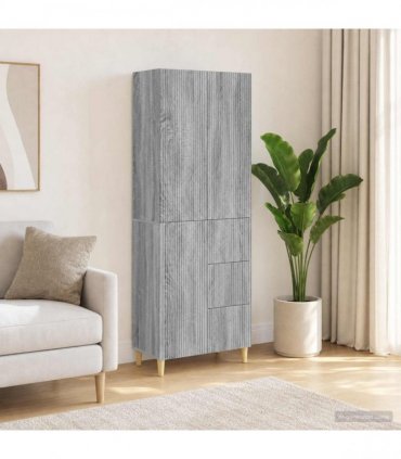 vidaXL Cabinet Set 2 pcs Grey Sonoma Engineered Wood