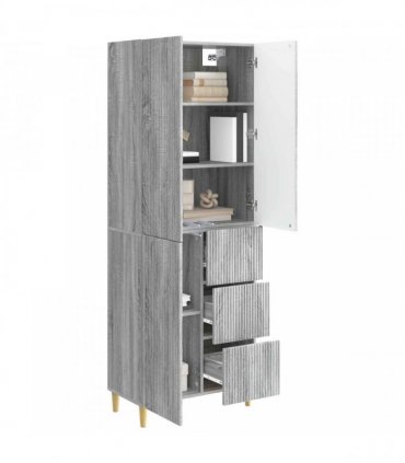 vidaXL Cabinet Set 2 pcs Grey Sonoma Engineered Wood