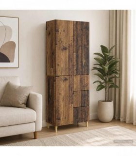 vidaXL Cabinet Set 2 pcs Old Wood Engineered Wood