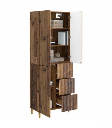 vidaXL Cabinet Set 2 pcs Old Wood Engineered Wood