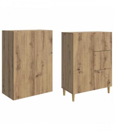 vidaXL Cabinet Set 2 pcs Artisan Oak Engineered Wood