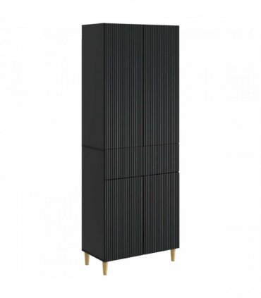 vidaXL Cabinet Set 2 pcs Black Engineered Wood