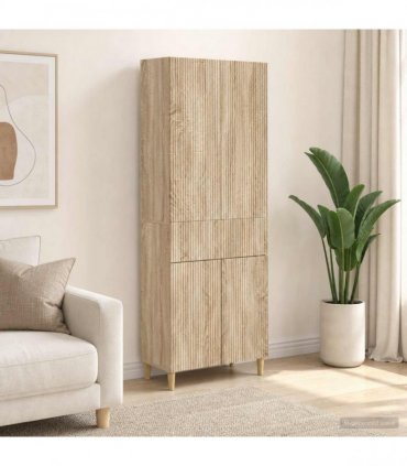 vidaXL Cabinet Set 2 pcs Sonoma Oak Engineered Wood