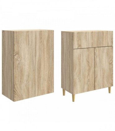 vidaXL Cabinet Set 2 pcs Sonoma Oak Engineered Wood