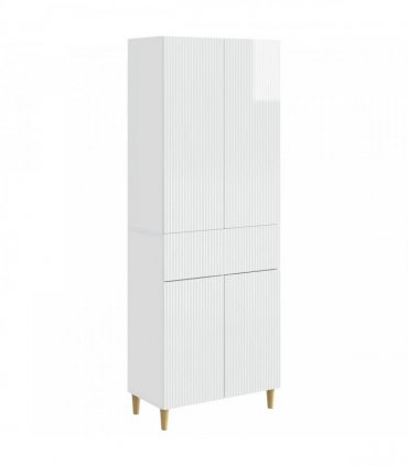 vidaXL Cabinet Set 2 pcs High Gloss White Engineered Wood