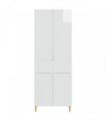 vidaXL Cabinet Set 2 pcs High Gloss White Engineered Wood