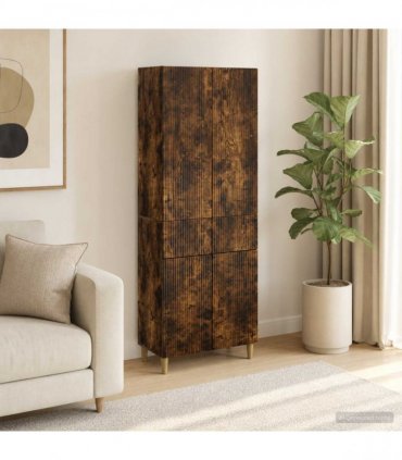 vidaXL Cabinet Set 2 pcs Smoked Oak Engineered Wood