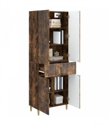 vidaXL Cabinet Set 2 pcs Smoked Oak Engineered Wood