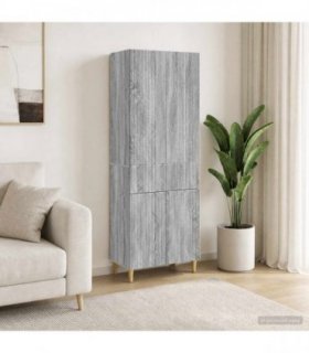 vidaXL Cabinet Set 2 pcs Grey Sonoma Engineered Wood