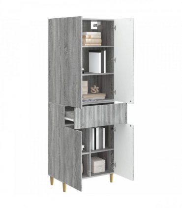 vidaXL Cabinet Set 2 pcs Grey Sonoma Engineered Wood