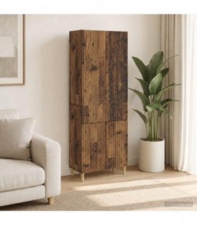 vidaXL Cabinet Set 2 pcs Old Wood Engineered Wood