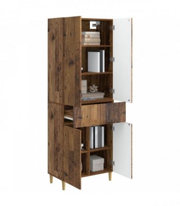 vidaXL Cabinet Set 2 pcs Old Wood Engineered Wood