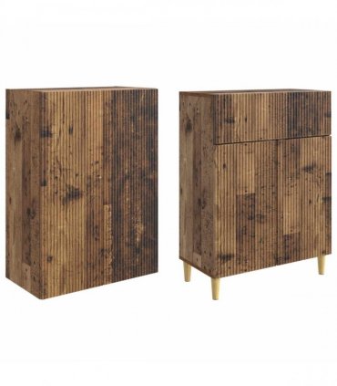vidaXL Cabinet Set 2 pcs Old Wood Engineered Wood