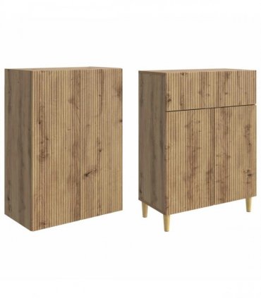 vidaXL Cabinet Set 2 pcs Artisan Oak Engineered Wood