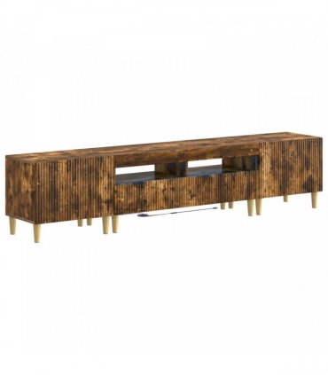 vidaXL 3 Piece LED TV Cabinet ARNHEM 3 pcs Smoked Oak Engineered Wood