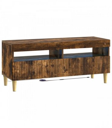 vidaXL 3 Piece LED TV Cabinet ARNHEM 3 pcs Smoked Oak Engineered Wood