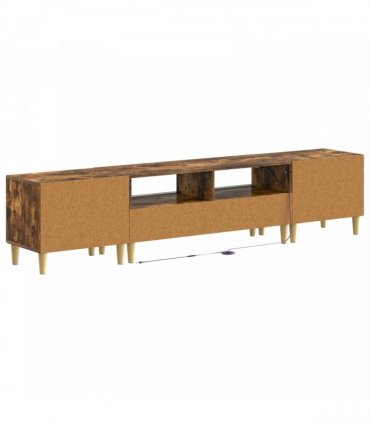 vidaXL 3 Piece LED TV Cabinet ARNHEM 3 pcs Smoked Oak Engineered Wood