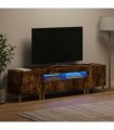 vidaXL 3 Piece LED TV Cabinet ARNHEM 3 pcs Smoked Oak Engineered Wood