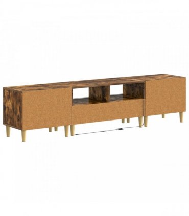 vidaXL 3 Piece LED TV Cabinet ARNHEM 3 pcs Smoked Oak Engineered Wood