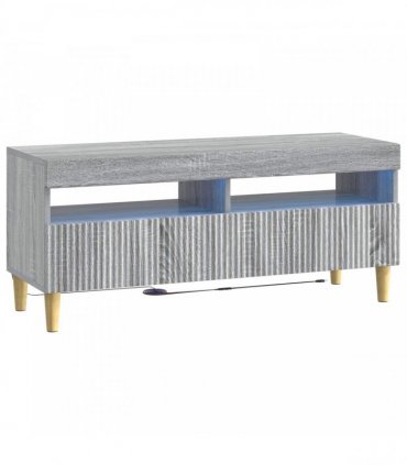 vidaXL 3 Piece LED TV Cabinet ARNHEM 3 pcs Grey Sonoma Engineered Wood