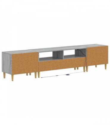 vidaXL 3 Piece LED TV Cabinet ARNHEM 3 pcs Grey Sonoma Engineered Wood