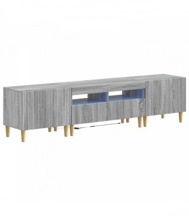 vidaXL 3 Piece LED TV Cabinet ARNHEM 3 pcs Grey Sonoma Engineered Wood