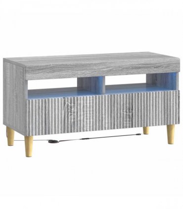 vidaXL 3 Piece LED TV Cabinet ARNHEM 3 pcs Grey Sonoma Engineered Wood
