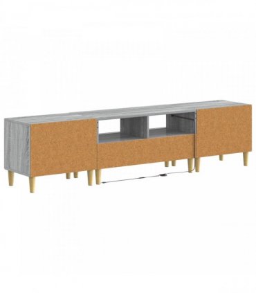 vidaXL 3 Piece LED TV Cabinet ARNHEM 3 pcs Grey Sonoma Engineered Wood