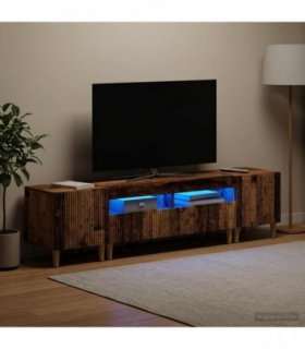 vidaXL 3 Piece LED TV Cabinet ARNHEM 3 pcs Old Wood Engineered Wood