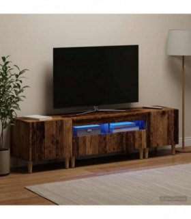 vidaXL 3 Piece LED TV Cabinet ARNHEM 3 pcs Old Wood Engineered Wood