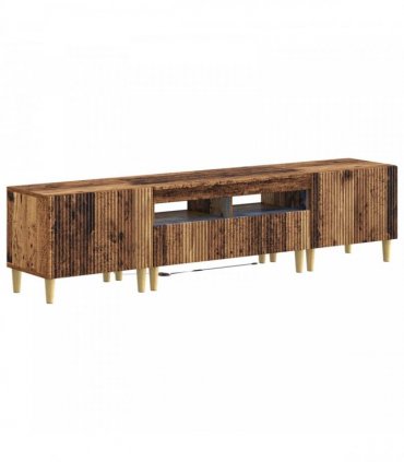 vidaXL 3 Piece LED TV Cabinet ARNHEM 3 pcs Old Wood Engineered Wood