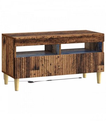 vidaXL 3 Piece LED TV Cabinet ARNHEM 3 pcs Old Wood Engineered Wood